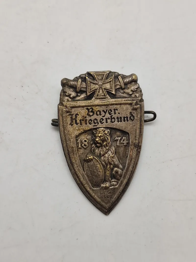 Original tysk Bayer Kriegerbund pin