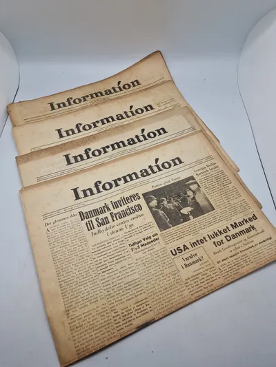 Lot originale “Information” fra befrielses dagene 1945