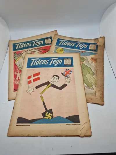 Lot originale “Tidens Tegn” fra befrielses dagene 1945