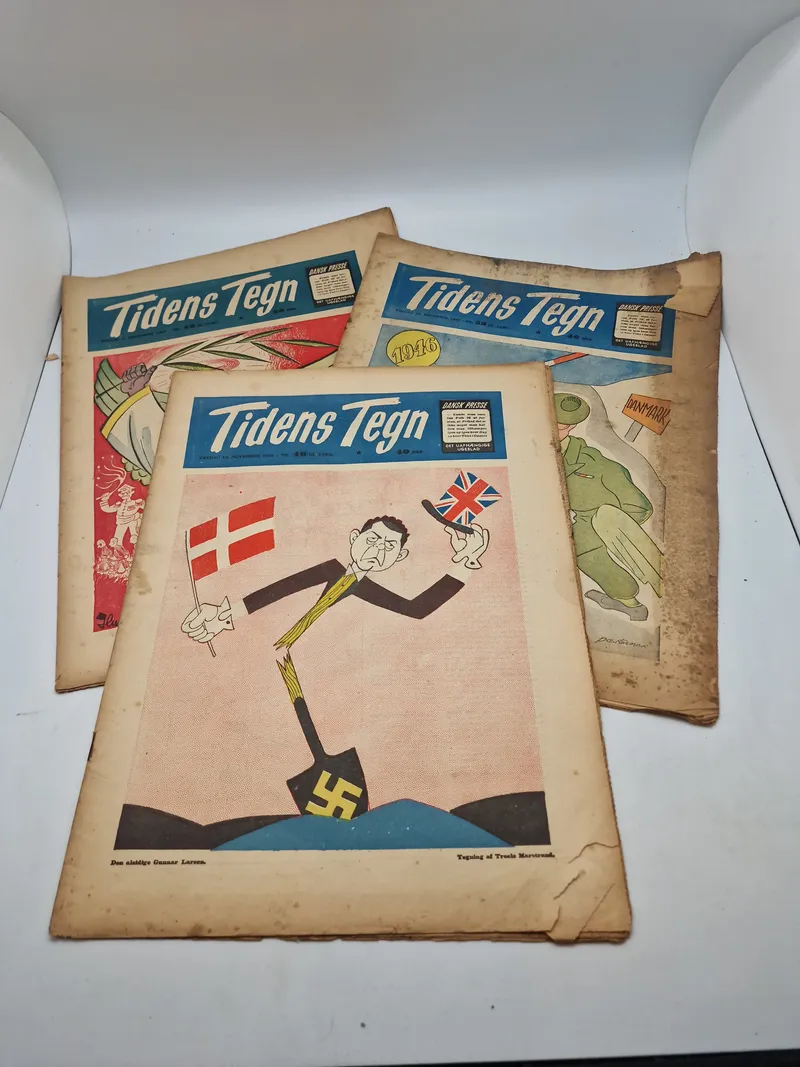 Lot originale “Tidens Tegn” fra befrielses dagene 1945
