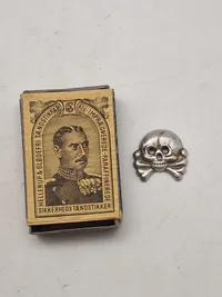 Originalt Tysk WW2 panser dødninge hoved