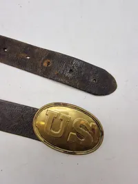 US civilwar bælte med spænde - reproduktion
