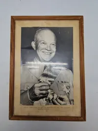 Originalt foto af Eisenhower med den danske elefantorden