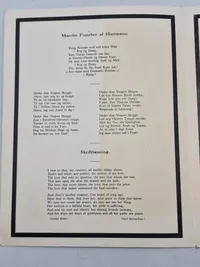 Originalt program for sørgegudstjenesten efter Kong Christian X død