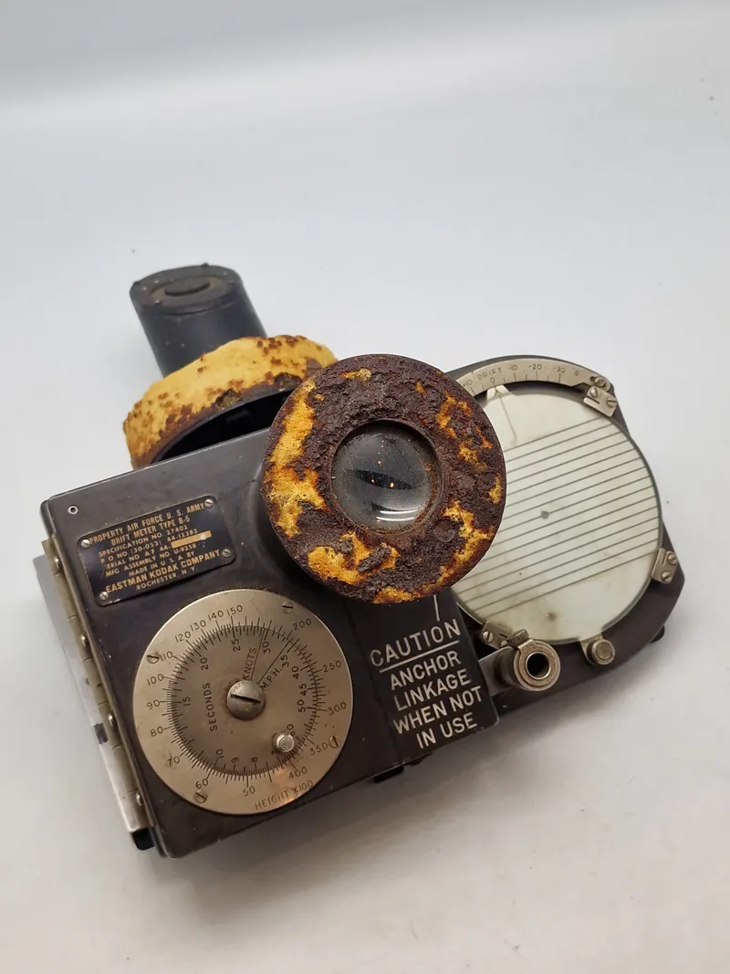 Originalt WWII U.S. ARMY AIR FORCE B-5 DRIFT METER
