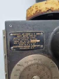 Originalt WWII U.S. ARMY AIR FORCE B-5 DRIFT METER