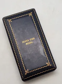 Sjældent originalt ww2 silverstar med æske, navngiven (faldet) Ward H Maris Jr 1918-1946