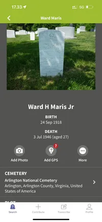 Sjældent originalt ww2 silverstar med æske, navngiven (faldet) Ward H Maris Jr 1918-1946