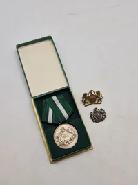 Lot originalt dansk politi. Medalje er af sterlingsølv