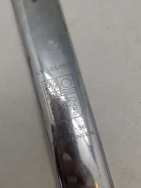 Original tysk K98 bajonet, forkromet og anvendt som logegave (skede graveret)