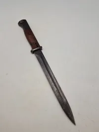 Original tysk K98 bajonet, ustemplet (Politi anvendt)