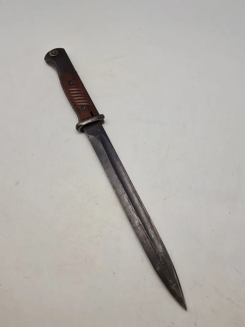 Original tysk K98 bajonet, ustemplet (Politi anvendt)