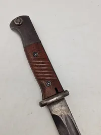 Original tysk K98 bajonet, ustemplet (Politi anvendt)