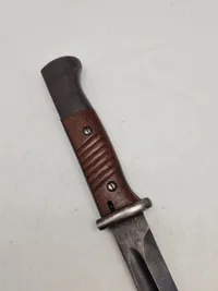 Original tysk K98 bajonet, ustemplet (Politi anvendt)
