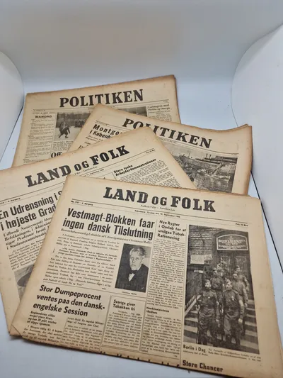 Lot originale aviser fra befrielsen