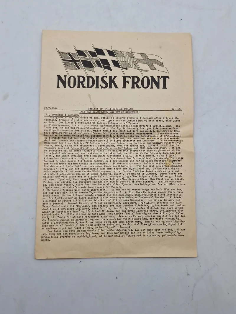 Originalt illegalt blad fra 1944