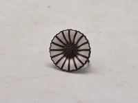 Georg Jensen marguerit ørering, sterlingsølv og emalje
