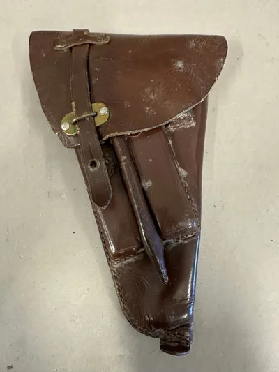Original pistol taske til Lahti pistol, brugt af den Danske brigade i Sverige WW2