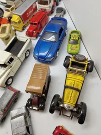 Stor samling modelbiler