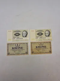 Originale danske pengesedler