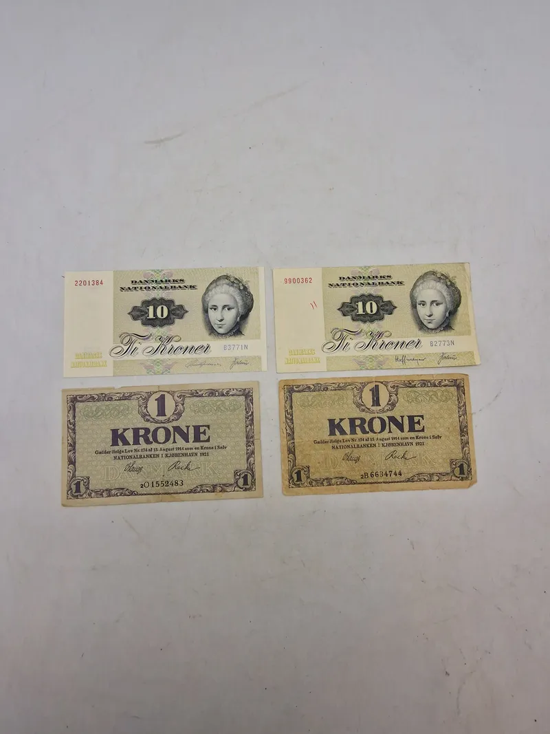 Originale danske pengesedler