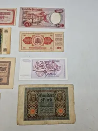 Samling originale tyske pengesedler
