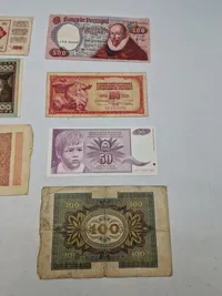 Samling originale tyske pengesedler