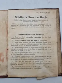 Original Soldiers service and pay book