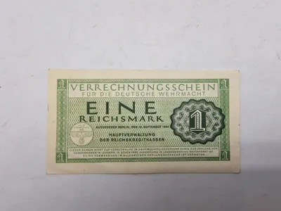 Original Reichmark pengeseddel - ww2
