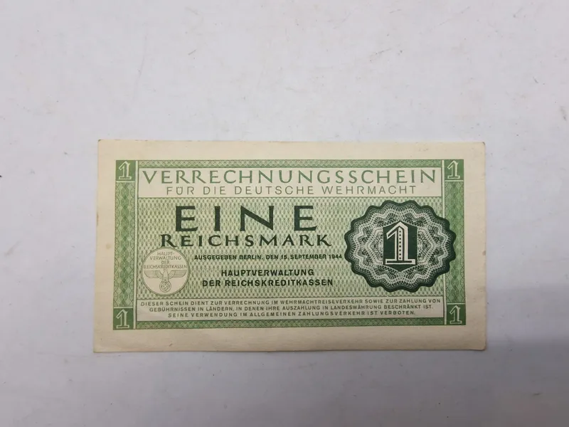 Original Reichmark pengeseddel - ww2