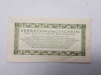 Original Reichmark pengeseddel - ww2