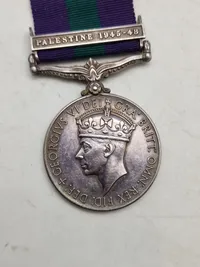 Original Palæstina medalje 1945-1948 Navgiven