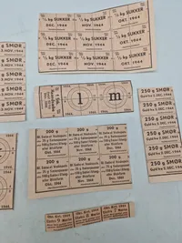 Lot originale rationeringsmærker 1944