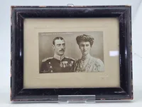 Originalt foto af Kong Christian X og Dronning Alexandrine