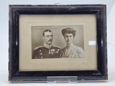 Originalt foto af Kong Christian X og Dronning Alexandrine