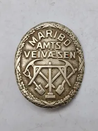 Originalt mærke for Maribo Amts Vejvæsen