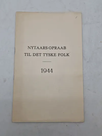 Original pjece - Nytårs opråb til det tyske folk, 1944 - sjælden
