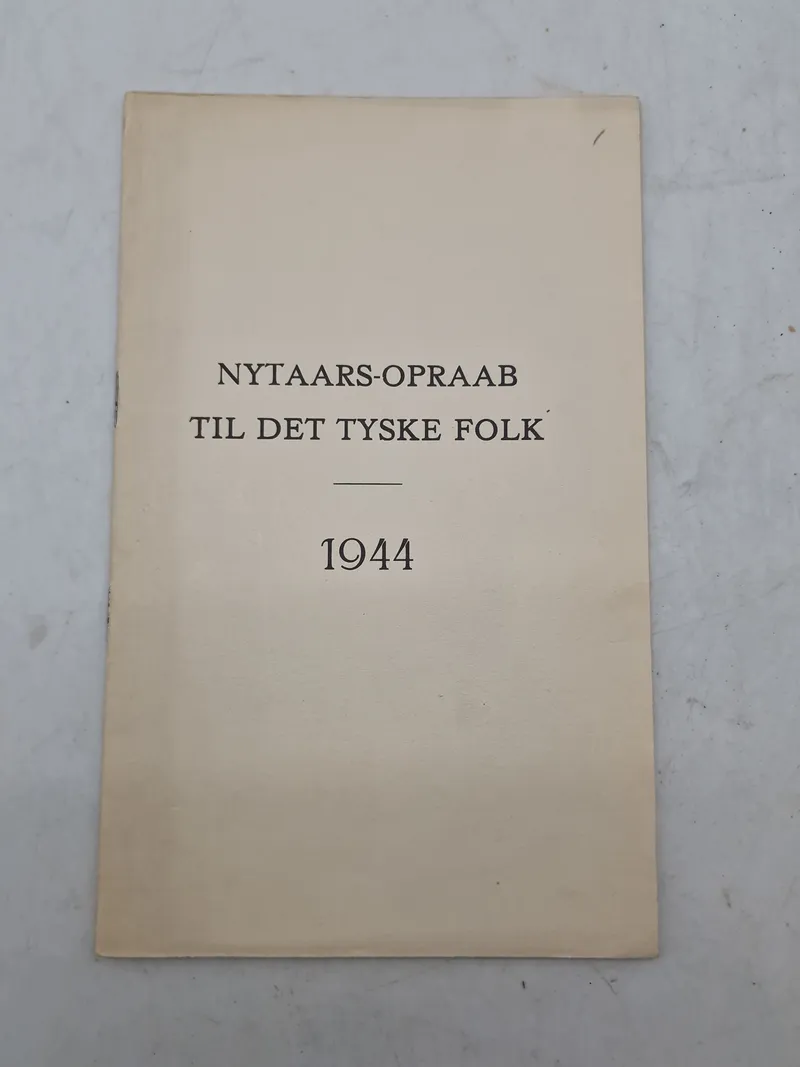 Original pjece - Nytårs opråb til det tyske folk, 1944 - sjælden