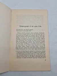 Original pjece - Nytårs opråb til det tyske folk, 1944 - sjælden