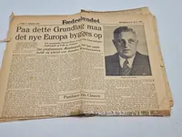 Originalt eks. af den nazistiske avis “Fædrelandet”