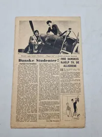 Lot originale illegale flyveblade, ww2 nedkastet over Danmark WW2