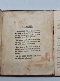 Original Soldiers service and pay book
