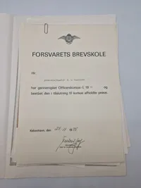 Stort papirlot fra major i det danske forsvar