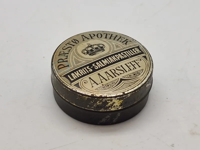 Original æske med salmiak pastiller fra Præstø apotek