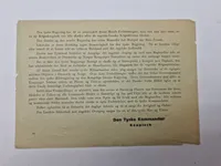 Originalt eks. af Oprop - nedkastet over store danske byer 9 april 1940 (Bemærk at på auktion nummer 109 er der et andet Oprop, men med anderledes udråbstegn