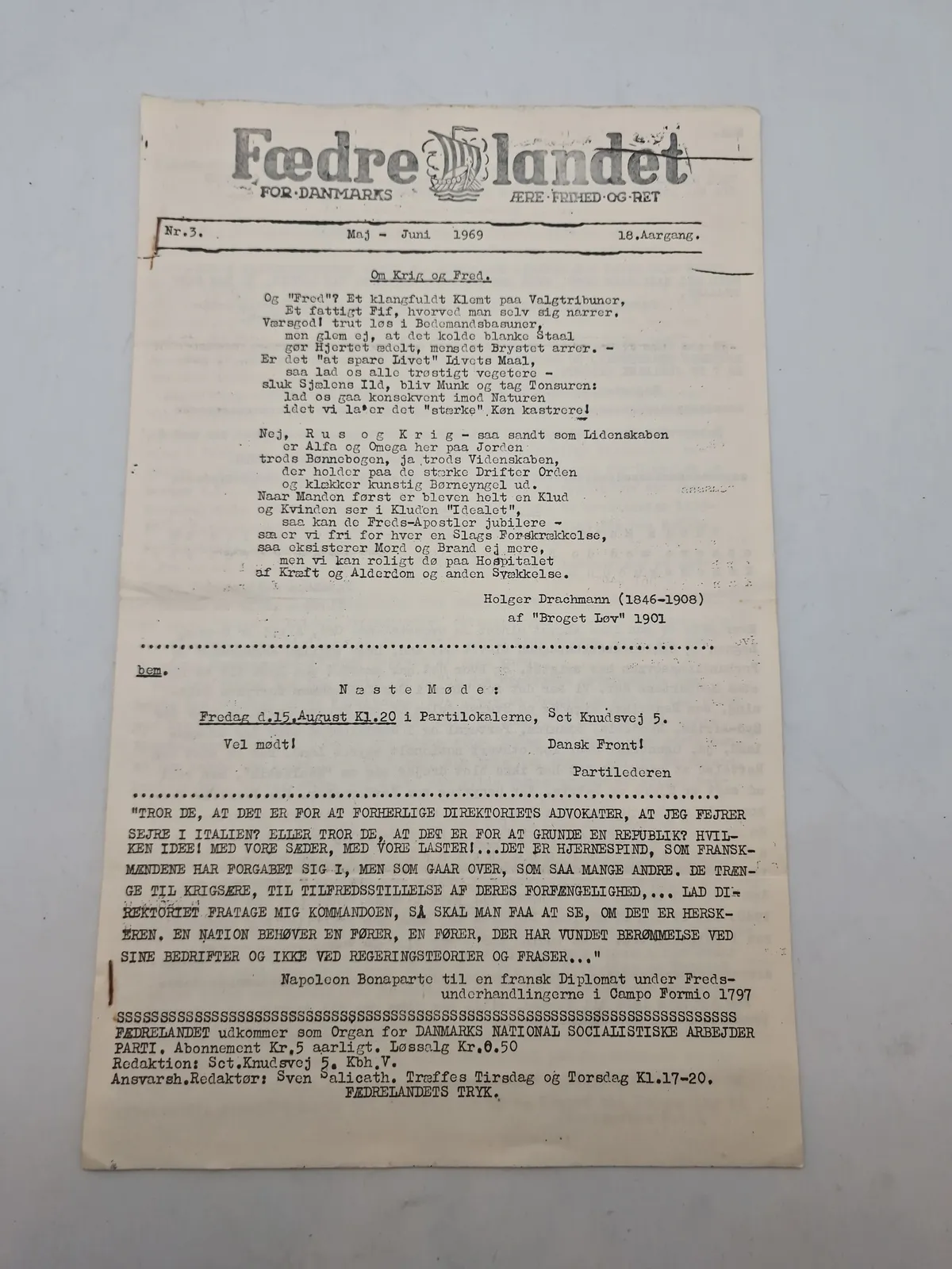 Nazistisk blad 1969
