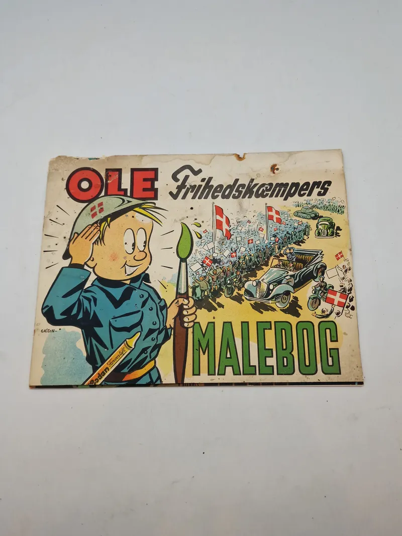 Originalt eks. af Ole Frihedskæmpers malebog - sjælden