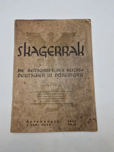 Originalt eks. af SHAGERRAK
DIE ZEITSCHRIFT DER REICHS- DEUTSCHEN IN DÄNEMARK