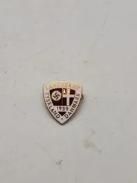 Original pin for  landskampen mellem Danmark og Tyskland 1939