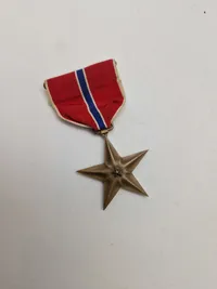 Originalt ww2 Bronce Star med æske - Navngiven